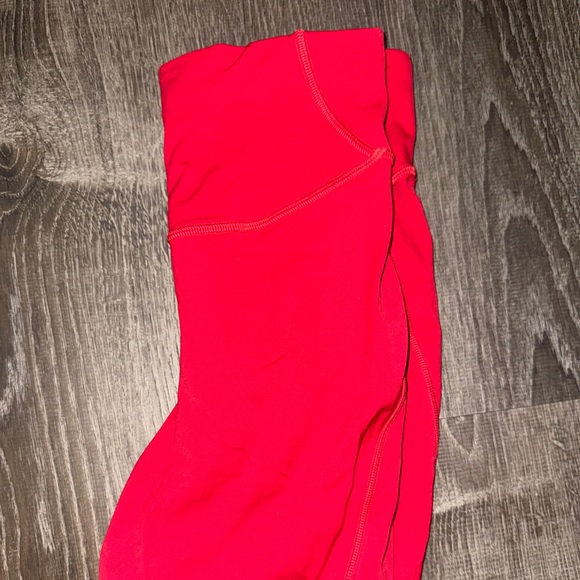 Red Size 4 Lululemon Leggings - Picture 1 of 4